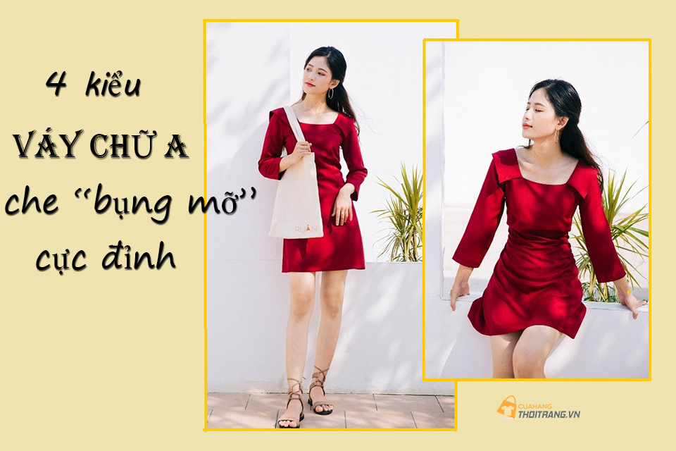 4 kiểu váy chữ A che 